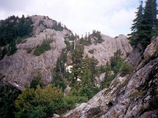 Looking north at the trail ascending the next peak, Mount Seymour 2003-07.